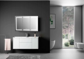 Зеркало-шкаф с подсветкой Aquatek AQ7124-MLC 120 см хром