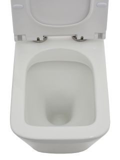 Чаша напольного унитаза AQUAme AQM1003 с крышкой-сиденьем белый глянцевый