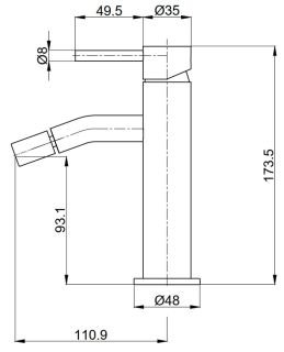 Смеситель для биде AQUAme Siena AQM6216CR хром