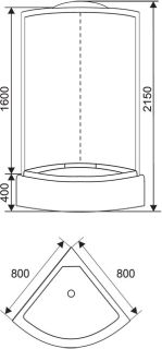 Душевая кабина ARCUS AS-108 80x80