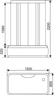 Душевая кабина ARCUS AS-125 150x85