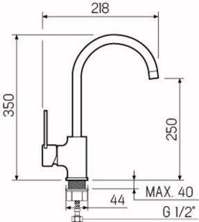 Смеситель для кухни РМС SL130-017F хром