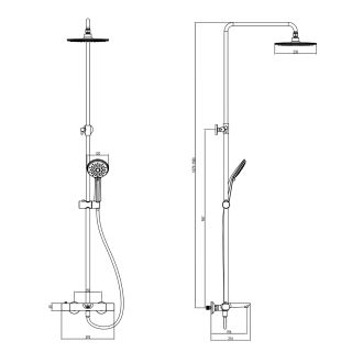 Душевая система Azario GALAXY AZ-67B47EV1(PA)-1DC1J19A-ZH3394A-HB1153PA термостатический картридж