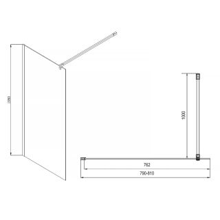 Душевая перегородка Azario CHICAGO AZ-NAR6321 900 900х1950