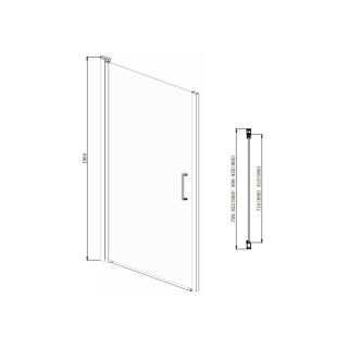 Распашная дверь Azario ALBERTA AZ-NK6211 800