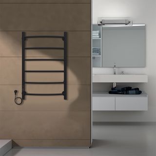 Полотенцесушитель электрический AZARIO VERONA AZ04758B 500/800 6 секций, диммер слева, черный