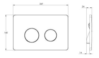 Кнопка смыва AZARIO KAPRIS AZ-8200-0083/AZ-P57-0110 двойная, круглая, цвет хром матовый