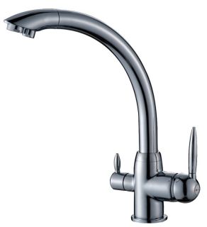 Смеситель для кухни Haiba HB76845 с подключением фильтра питьевой воды хром