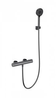 Смеситель для душа Wonzon & Woghand INN 2 WW-A2006-A-MW с термостатом тёмный графит