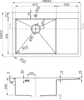 Мойка кухонная Zorg Inox PVD PVD 7851-L GRAFIT