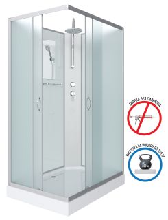 Душевая кабина Niagara NG-43285-14QBKT 120x80см серебро/матовое