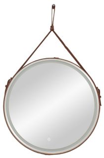 Зеркало с подсветкой Art&Max Milan 80см коричневый AM-Mil-800-DS-F-Brown