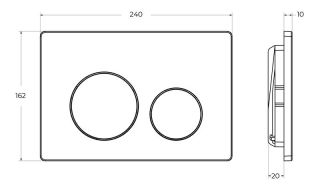 Кнопка смыва BelBagno BB-03C-IN, Сатин