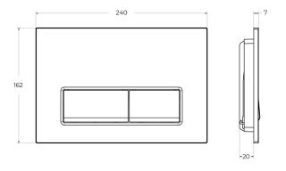 Кнопка смыва BelBagno BB-15R-CRM, хром
