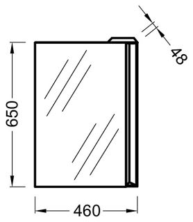 Зеркало с подсветкой Jacob Delafon Reve EB581-NF 46 см