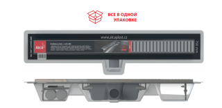 Душевой лоток AlcaPlast с перфорированной решеткой 55см хром APZ1SMART-LINE-550