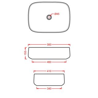 Раковина ArtCeram Cognac COL009 88 00 dark terrazzo 56 см