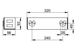 Полка для ванной Keuco 24954510000 32см белый