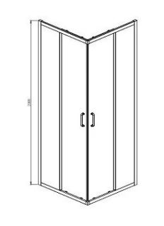 Душевой уголок Aquatek AQ ARI KV 08020BL 80x80см чёрный