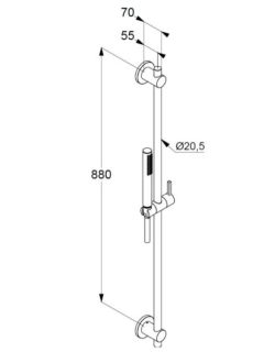 Душевой гарнитур Kludi NOVA FONTE PURISTIC 2084053-15 белый матовый