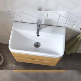 Тумба под раковину подвесная Velvex Clay tp.CLA.9595.60.2Y дуб верона, 60 см