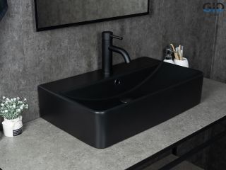 Раковина Gid Bm1344 53361 накладная черная матовая 61x35.5x14