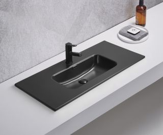 Раковина Gid Bm9010s 72207 встраиваемая сверху черная матовая 101.5x46.5x17