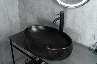 Раковина Gid Bm9030wx 53385 накладная черная матовая 60x40x15