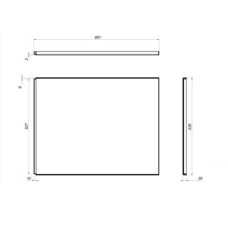Боковая панель Am.pm W00A-000-070W-S 70 см