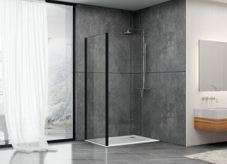 Душевая стенка ABBER Schwarzer Diamant 80см чёрный S80B