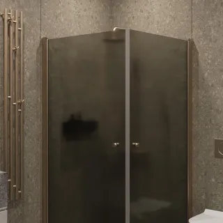 Душевой уголок на монопетле by Deonria U-90-89-6-GM-BR 90x89см бронза/графит матовый