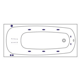 Гидромассажная ванна WHITECROSS Layla 0102.170075.100.SMARTNANO.GL 170x75 см Smart Nano золото