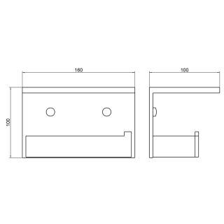 Бумагодержатель Timo Petruma 15243/17 с полкой для телефона золото матовое