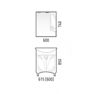 Зеркало-шкаф с подсветкой Corozo Кентис 60см белый SD-00000288