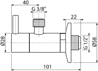 Угловой вентиль AlcaPlast с фильтром 1/2" ? 3/8" круглый бронза ARV001-ANTIC