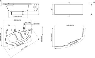 Акриловая ванна Ravak ASYMMETRIC 160х105 R C471000000 правый