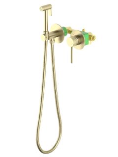 Гигиенический душ со смесителем Timo Saona 2339/17SM с защитой от ожогов золото матовое