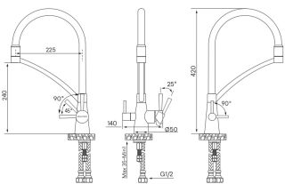 Смеситель для кухни Paulmark Siegen Si213111-401 антрацит