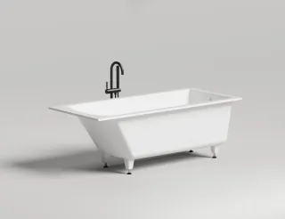 Ванна из искусственного камня Salini Cascata S-Stone 104123M 170x75см белый матовый