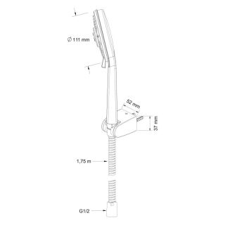 Душевая лейка Swedbe Calypso 5094 хром