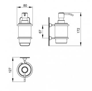 Дозатор для жидкого мыла Timo Nelson хром 150038/00