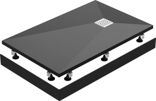 Экран Good Door Stella ЧЕРНЫЙ 1000x700