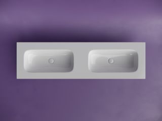 Раковина Ceramicanova Grace CN7023wx с двумя чашами 160 см белый