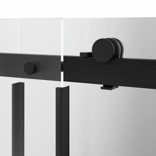 Душевая дверь Kerama Marazzi Cristallo CT.120.SD.BLK.M 120 см с функцией soft close стекло прозрачное профиль чёрный матовый