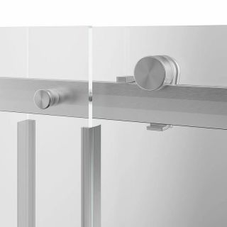 Душевая дверь Kerama Marazzi Cristallo CT.120.SD.BN 120 см с функцией soft close стекло прозрачное профиль никель брашированный