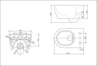 УНИТАЗ ПОДВЕСНОЙ SSWW CT2039
