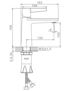 Смеситель для раковины Raglo R32.10 хром
