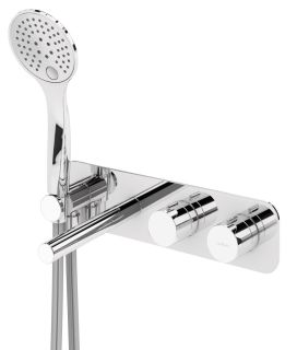 Встраиваемый термостатический смеситель для ванны и душа однорычажный, хром Cezares CZR-B-VDM1-T-01