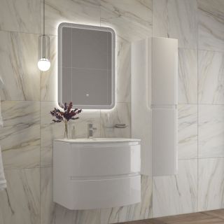 Зеркало Cezares с лазерной гравировкой, контурной подсветкой и сенсорным выключателем CEZARES CZR-SPC-DUET-600-800-LED-TCH