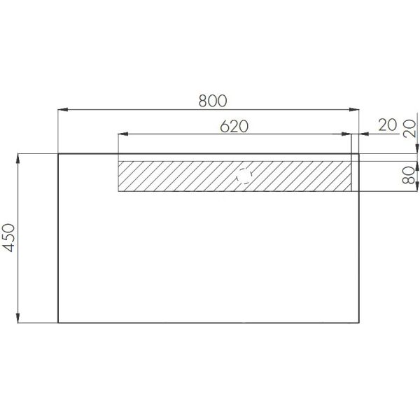 Столешница и панель Акватон Мишель 80см ВЛДСП дуб рустикальный 1A256603MIDR0